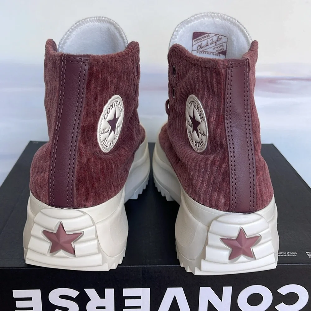 Converse WMNS А03252С CTAS RUN STAR HIKE HI DARK WINE/SADDLE/EGRET Sneakers